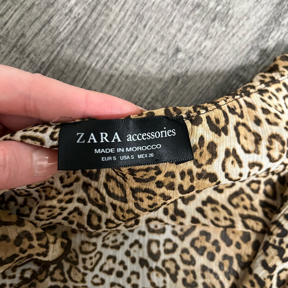 ZARA leopard Print Ruffle Bodysuit - Picture 6 of 6
